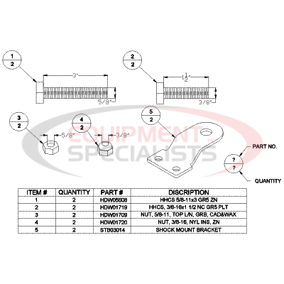 (Boss) [MSC04596] KIT-SHOCK MOUNTING