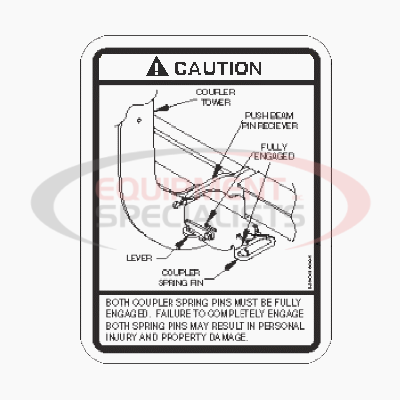 (Boss) [MSC04609] DECAL, CAUTION, COUPLER, AUTO PINS