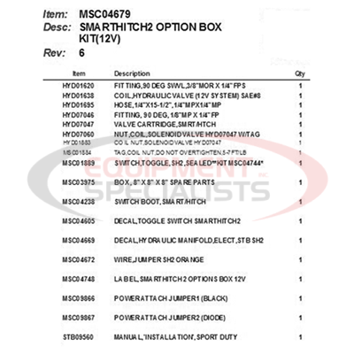 Boss MSC04679 - KIT-SMARTHITCH2 OPTION, 12V | Equipment Specialists