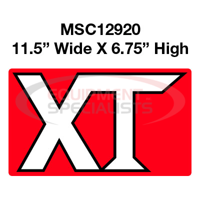 (Boss) [MSC12920] DECAL, XT LOGO, RED, FRONT OF BLADE, ATV/UT