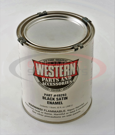 (Western) [49293] Paint, Black Satin – Quart Can (multiples of 6)