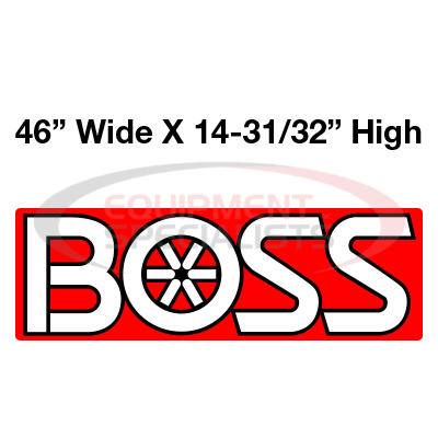 DECAL, BOSS LOGO, BH BOX PLOW