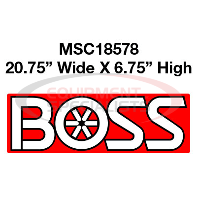 Boss MSC18578 - DECAL, BOSS LOGO, RED, FRONT OF BLADE, HTX | Equipment ...