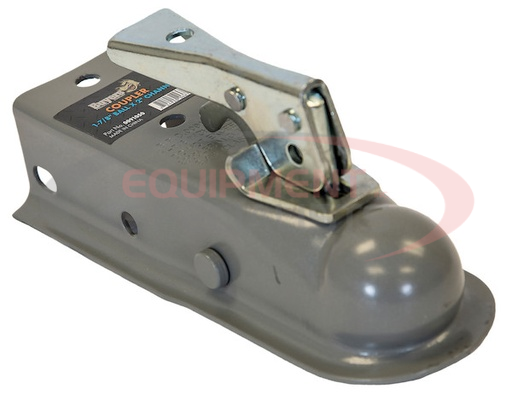 (Buyers) [0091058] Straight Tongue Coupler - 2 Inch Ball, 2 Inch Channel, 350 Pound Tongue Weight, Primed Steel