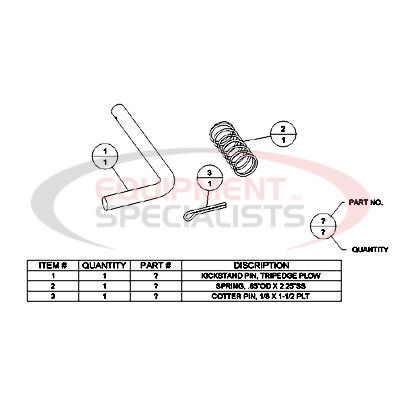 KIT-PIN, SPRING, KICKSTAND, TRIPEDGE