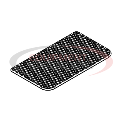 GRATE W/ EDGE GUARD, 100 LB, SS, BRCAST, 17+