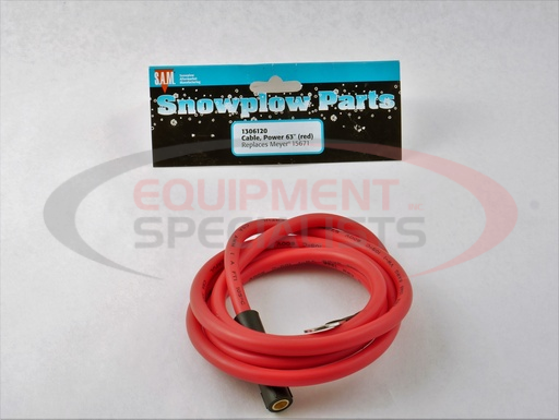 (Buyers) [1306120] SAM 63 INCH RED POWER CABLE-REPLACES MEYER #15671