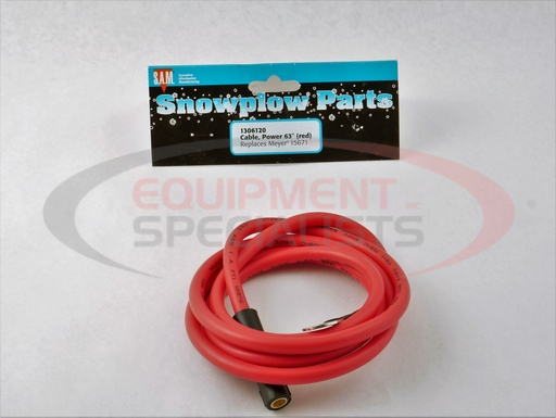 (Buyers) [1306120] SAM 63 Inch Red Power Cable-Replaces Meyer #15671