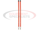 3/4 X 24 INCH FLUORESCENT ORANGE BUMPER MARKER SIGHT RODS WITH HARDWARE