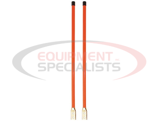 (Buyers) [1308105] 3/4 x 28 Inch Fluorescent Orange Bolt-On Bumper Marker Sight Rods with Hardware