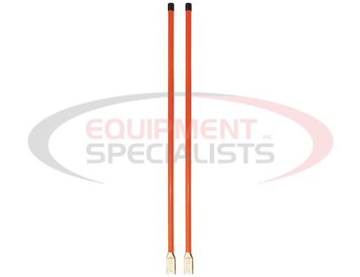 (Buyers) [1308110] 3/4 x 36 Inch Fluorescent Orange Bolt-On Bumper Marker Sight Rods with Hardware