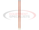3/4 X 48 INCH FLUORESCENT ORANGE BOLT-ON BUMPER MARKER SIGHT RODS WITH HARDWARE