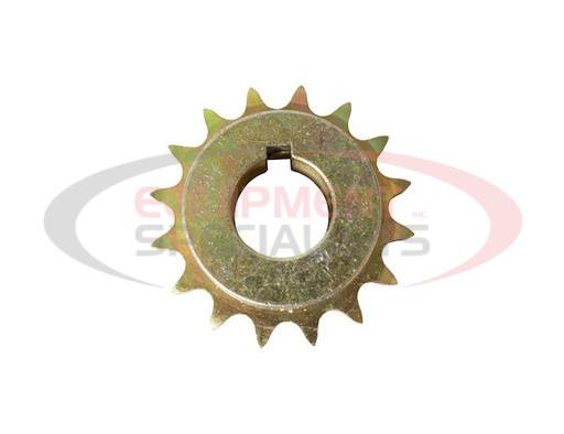 (Buyers) [1410702] Replacement 1 Inch 16-Tooth Yellow Zinc Gearbox Sprocket with Set Screws for #40 Chain