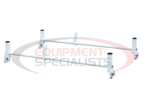 (Buyers) [1501310] White Van Ladder Rack Set - 2 Bars And 2 Clamps