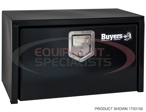 (Buyers) [1702103] 18x18x30 Inch Black Steel Underbody Truck Box With Paddle Latch