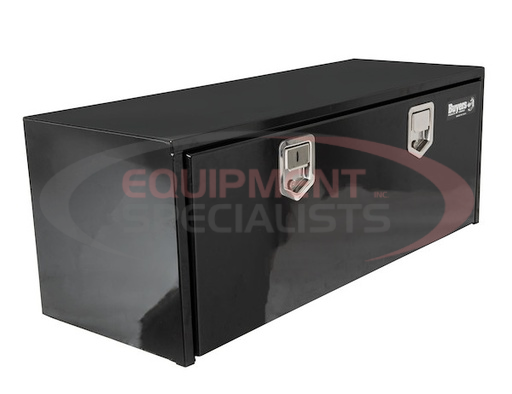 (Buyers) [1702110] 18X18X48 INCH BLACK STEEL UNDERBODY TRUCK BOX WITH PADDLE LATCH