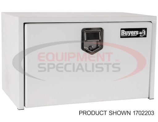 (Buyers) [1702200] 18X18X24 INCH WHITE STEEL UNDERBODY TRUCK BOX WITH PADDLE LATCH