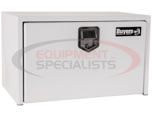 (Buyers) [1702203] 18x18x30 Inch White Steel Underbody Truck Box with Paddle Latch