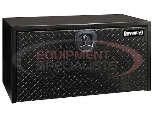 (Buyers) [1702505] 18X18X36 INCH BLACK STEEL UNDERBODY TRUCK BOX WITH ALUMINUM DOOR