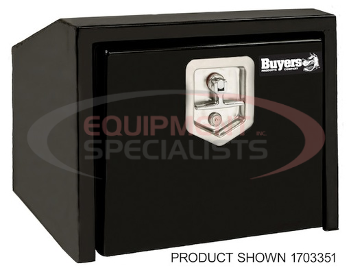 (Buyers) [1703355] 14/10.5x12x30 Inch Black Steel Underbody Truck Box With Slanted Back