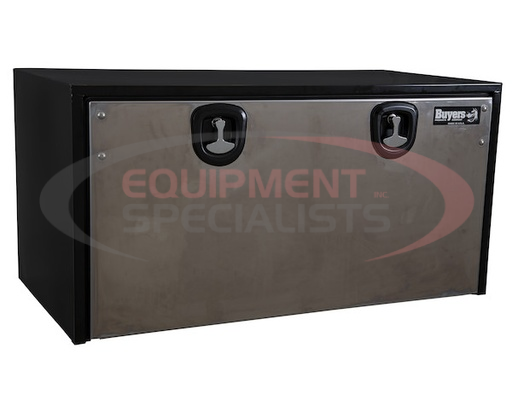 (Buyers) [1704710] 24x24x48 Inch Black Steel Truck Box With Stainless Steel Door