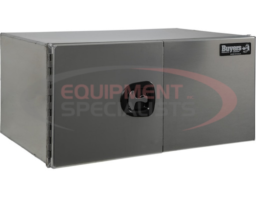(Buyers) [1705425] 18x24x48 Inch Pro Series Smooth Aluminum Underbody Truck Box - Double Barn Door,?3-Point Compression Latch