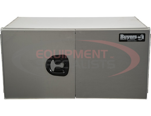(Buyers) [1705430] 18x24x60 Inch Pro Series Smooth Aluminum Underbody Truck Box - Double Barn Door, 3-Point Compression Latch