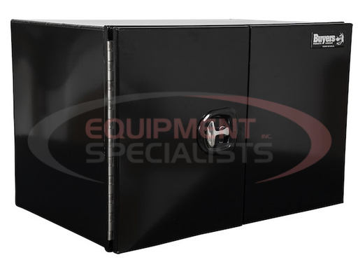 (Buyers) [1705930] 18X24X60 INCH XD BLACK SMOOTH ALUMINUM UNDERBODY TRUCK BOX WITH BARN DOOR