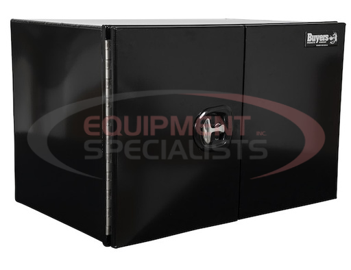 (Buyers) [1705950] 24x24x72 Inch Pro Series Black Smooth Aluminum Underbody Truck Box with Barn Door - Double Barn Door, 3-point Compression Latch