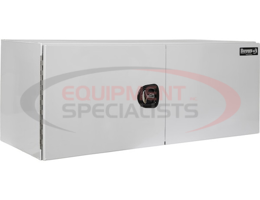 (Buyers) [1706840] 24X24X48 INCH WHITE SMOOTH ALUMINUM UNDERBODY TRUCK TOOL BOX WITH BARN DOOR