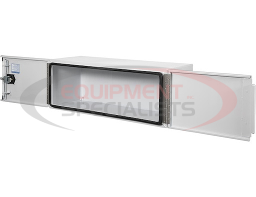 (Buyers) [1706910] 18X18X48 INCH XD WHITE SMOOTH ALUMINUM UNDERBODY TRUCK BOX WITH BARN DOOR