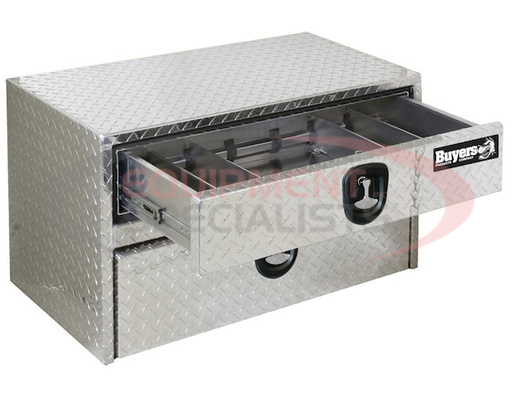 (Buyers) [1712200] 20x18x24 Inch Diamond Tread Aluminum Underbody Truck Box With Drawer