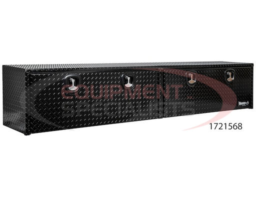 (Buyers) [1721565] 18x16x90 Inch Gloss Black Diamond Tread Aluminum Topsider Truck Box