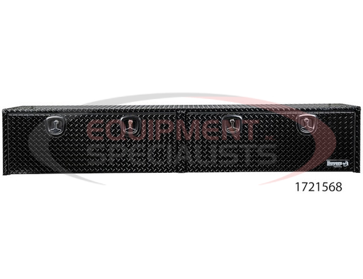 (Buyers) [1721568] 18x16x96 Inch Gloss Black Diamond Tread Aluminum Topsider Truck Box