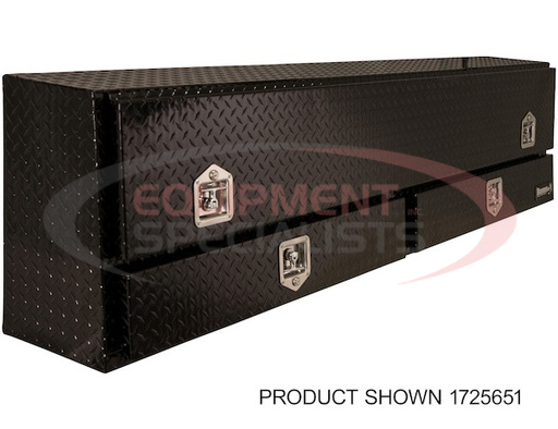 (Buyers) [1725641] 72 INCH BLACK DIAMOND TREAD ALUMINUM CONTRACTOR TRUCK BOX WITH DRAWER