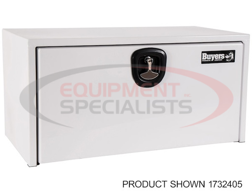 (Buyers) [1732400] 18x18x24 Inch White Steel Underbody Truck Box With 3-Point Latch