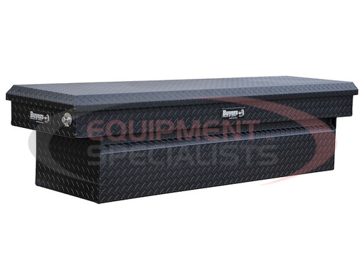 (Buyers) [1739425] 23x27x71 Inch Textured Matte Black Diamond Tread Aluminum Crossover Truck Box - Lower Half 16x27x60