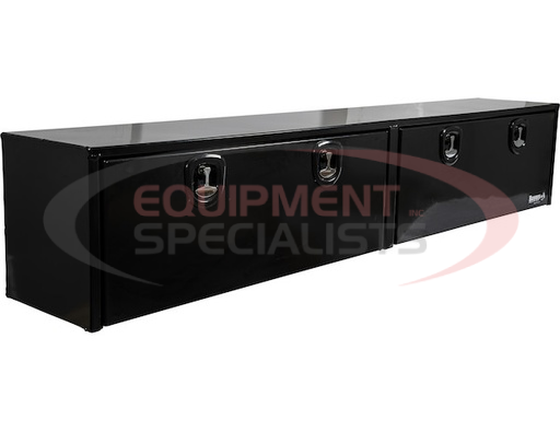 (Buyers) [1752168] 18x16x96 Inch Black Smooth Aluminum Topsider Truck Box