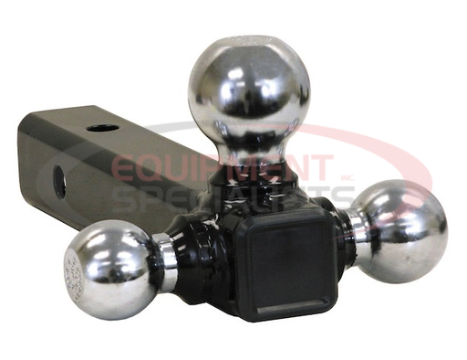 (Buyers) [1802205] TRI-BALL HITCH SOLID SHANK WITH CHROME BALLS