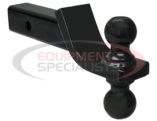 (Buyers) [1803210] TOWING BALL MOUNT WITH DUAL BLACK BALLS - 1-7/8 INCH AND 2 INCH BALLS