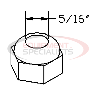 (Boss) [HDW01714] NUT, 5/16-18, NYL INS, YZN