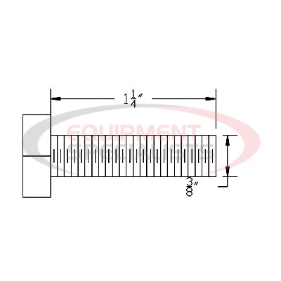 (Boss) [HDW01771] HHCS, 3/8-16X1-1/4, NC, GR5, YZN