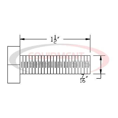 (Boss) [HDW01799] HHCS, 7/16-14X1-1/2, GR5, YZN