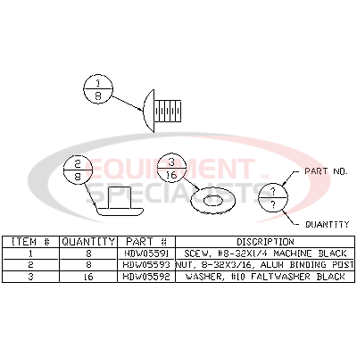 (Boss) [HDW05549] FASTENER KIT, JOYSTICK