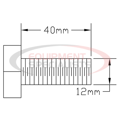 HHCS, M12X1.75X40MM, GR 10.9, YZN
