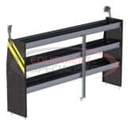 STEEL SHELVING UNIT FOR LOW ROOF VAN, 14" X 44.5" X 84"