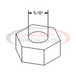 (Boss) [HDW05596] NUT, 5/8-11, DOT/DASH, GR5, YZN