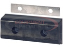 Extruded Rubber Rectangular Bumper with 2 Holes- 4-3/4 x 2-3/4 x 10 Inch Long
