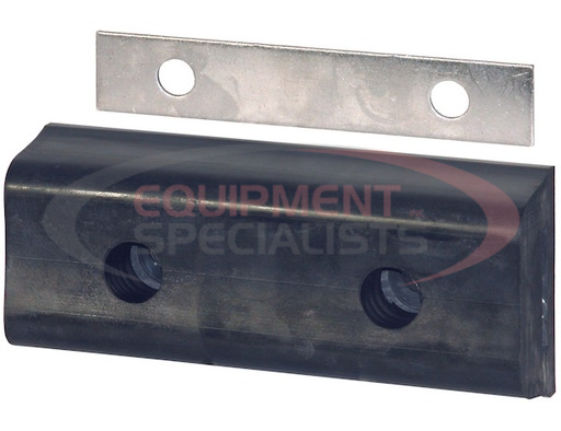 (Buyers) [441466] Extruded Rubber Rectangular Bumper with 2 Holes- 4-3/4 x 2-3/4 x 10 Inch Long