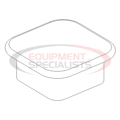 CAP, SQ TUBE, 1-1/2ODX1-1/8ID, VINYL, T